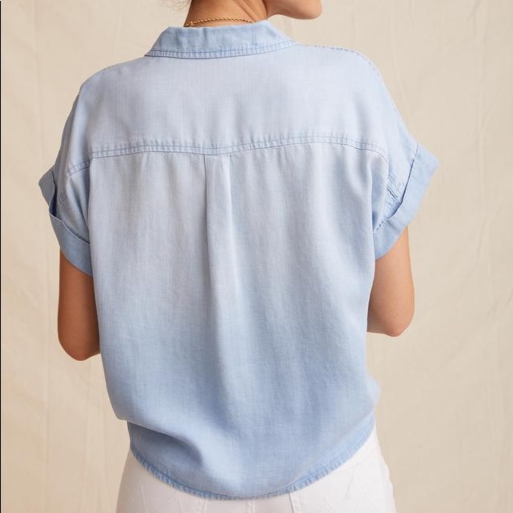 Topshop Moto bleached chambray